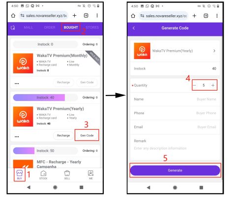 how to resell wakatv recharge codes